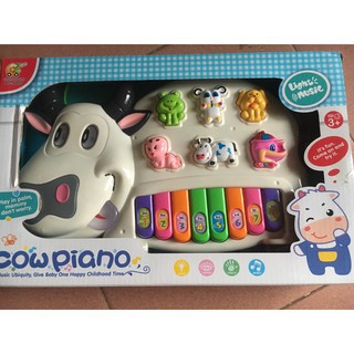 Đồ chơi đàn piano hình chú bò cho bé