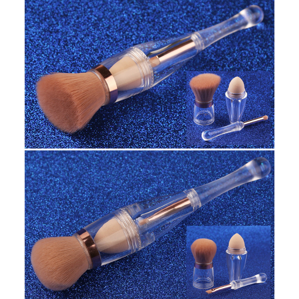 CODseller Concealer Brush Portable Synthetic Exquisite 3 in 1 Makeup Brush for Beauty