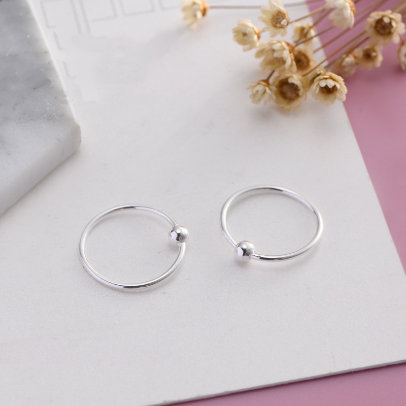 Khuyên Tai Bạc Nữ 925 Simple Circle BTXIE0158. Bông Tai Bạc Nữ S925 20silver