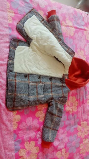Áo dạ lót lông dày ấm cực cute cho bé