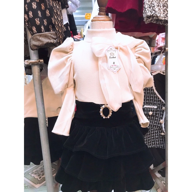 25kg CHÂN VÁY NHUNG TẦNG CHO BÉ GÁI SIÊU ĐẸP