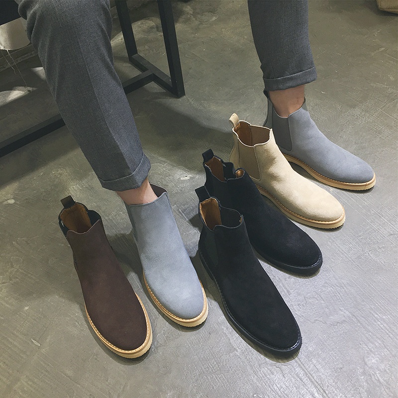 Giày Boot (bốt) Chelsea, giày cổ cao big size cỡ lớn EU:45 cho nam chân thon cân đối
