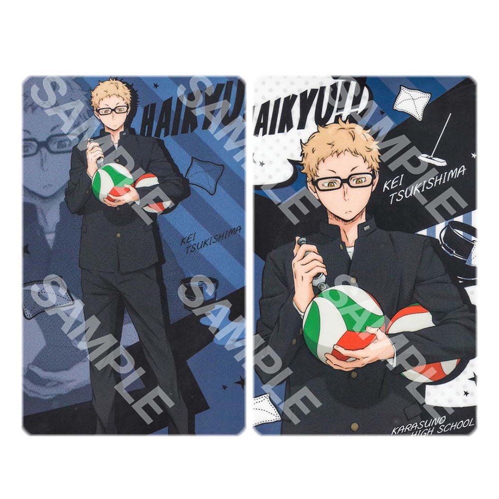 Ảnh card bo góc in hình HAIKYUU!! VUA BÓNG CHUYỀN ver CLEANING thẻ bo viền 5*8cm #