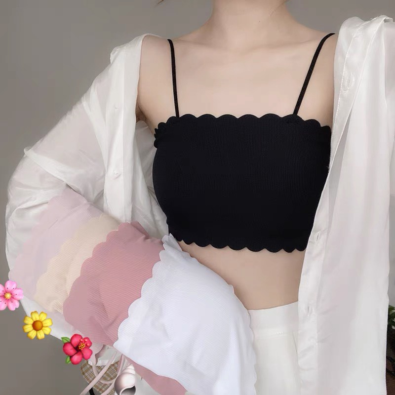 Áo lót nữ 2040 áo hai dây áo ngực len tăm co dãn 40-55kg thoáng mát phù hợp mùa hè nóng bức sexy