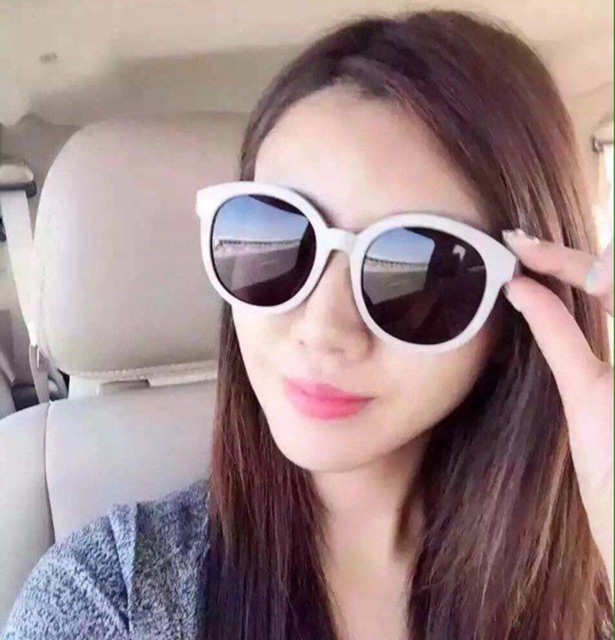 Kính râm trắng Mắt tròn thời trang ulzzang | BigBuy360 - bigbuy360.vn