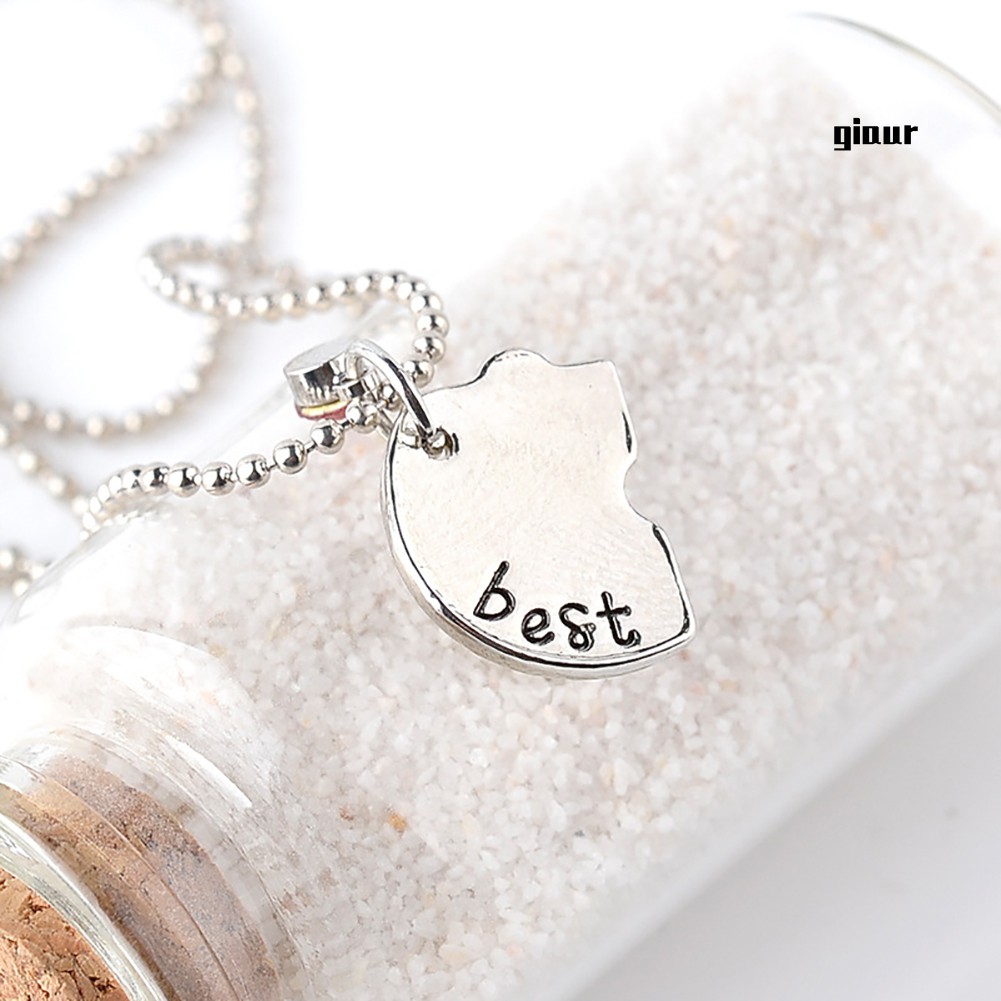 Set 4 vòng cổ Tình Bạn Mặt Trái Tim Đính Đá