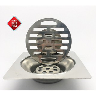 Phễu thoát sàn chống mùi hôi Inox 304 kích thước 15*15