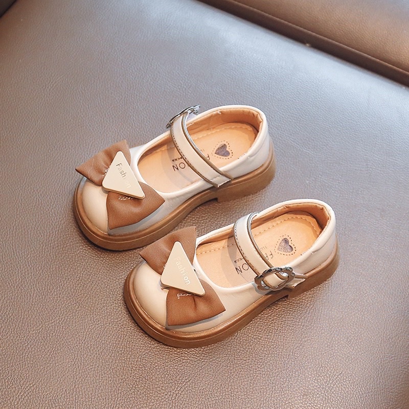 Giày búp bê bé gái nơ tam giác siêu xinh từ 3-12 tuổi