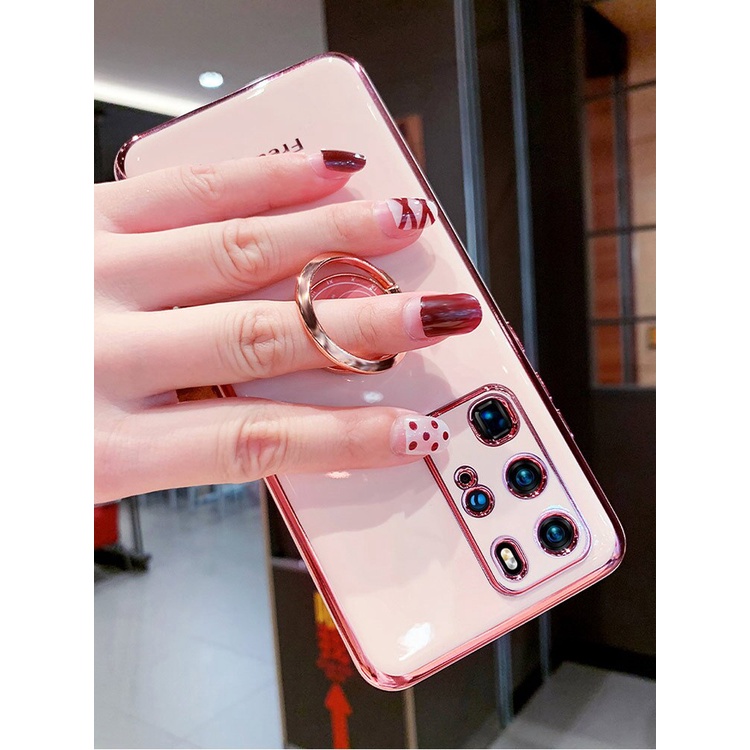 Ốp Điện Thoại TPU Mềm Mạ Điện Có Vòng Đỡ Cho Huawei Nova 7i 7 SE Nova 5T Nova 3 3i 3e Nova 8 Nova 9