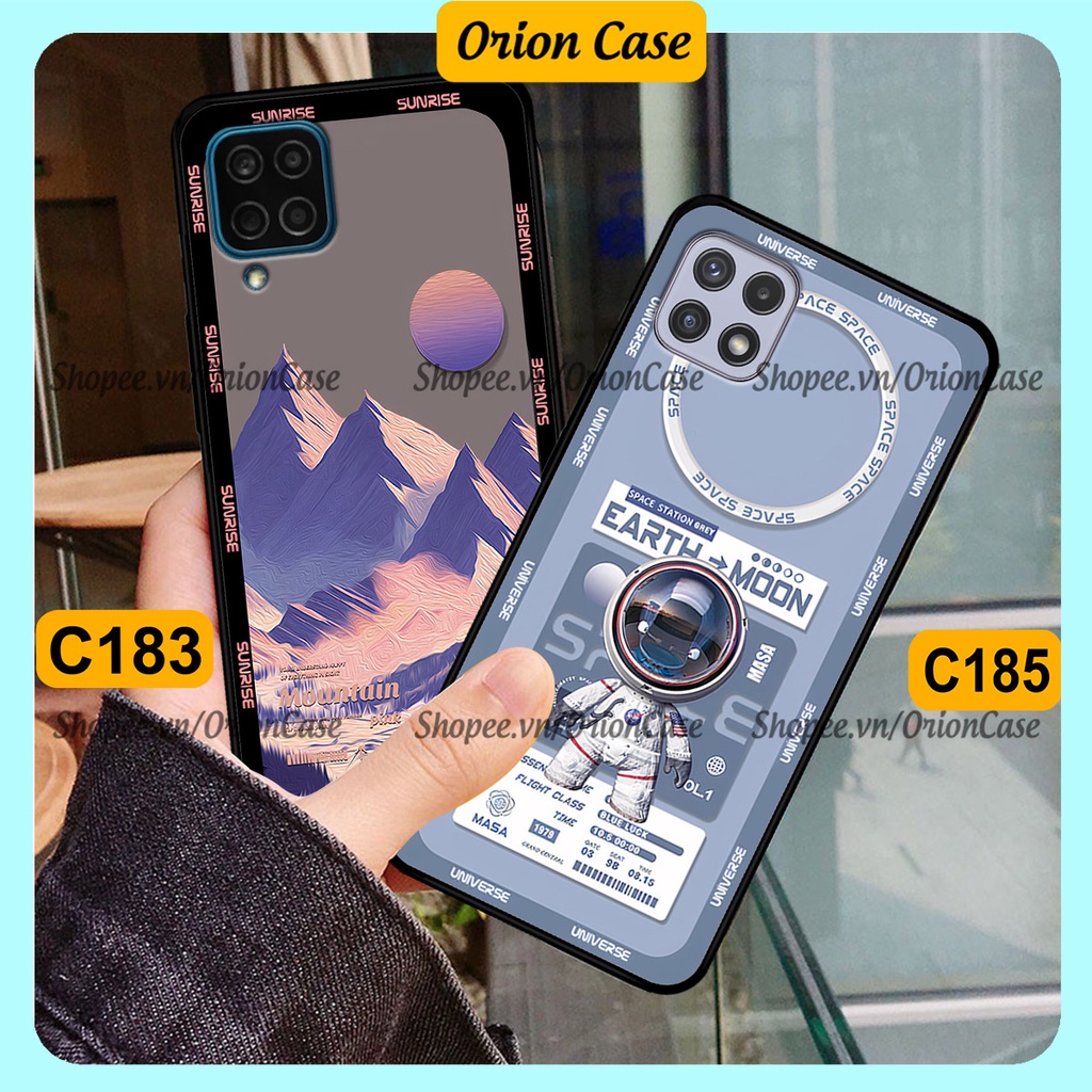 Ốp Samsung A12 - M12 - A22 4G - A22 5G in hình astronaut pro nasa, moutain cá tính.ốp lưng chống sốc.