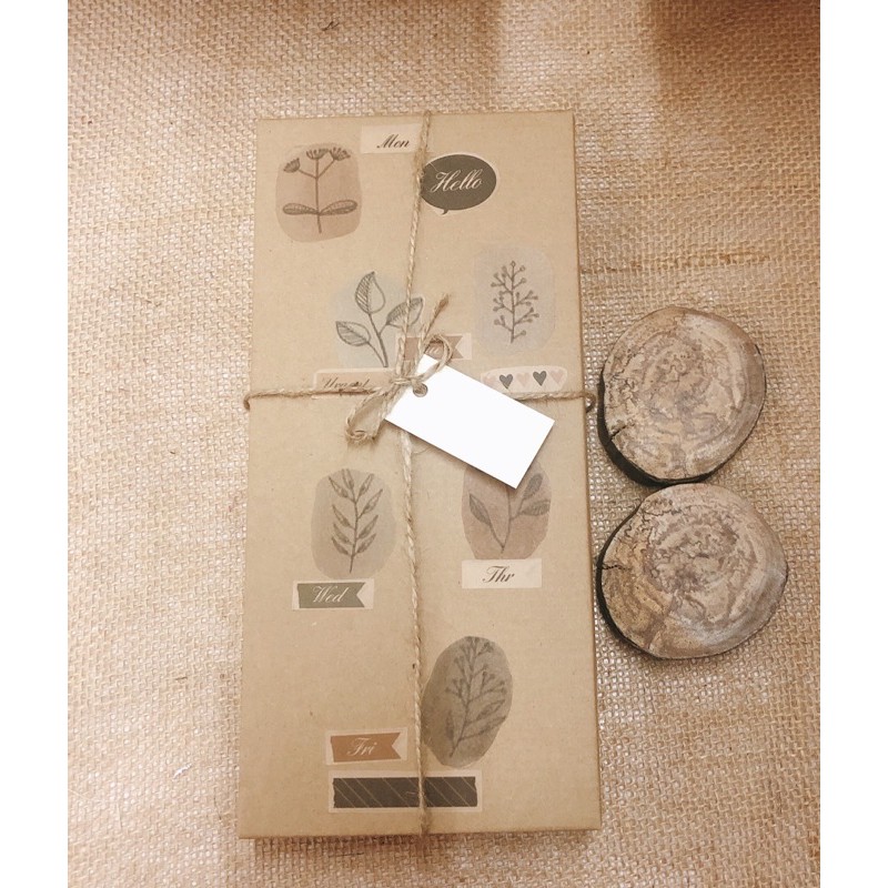 [Vintage] Hộp đựng quà cổ điển kraft tặng kèm rơm, thiệp, dây | BigBuy360 - bigbuy360.vn