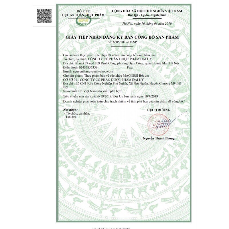 Magie B6 - Magnesi B6 Đại Uy- hộp 100 viên