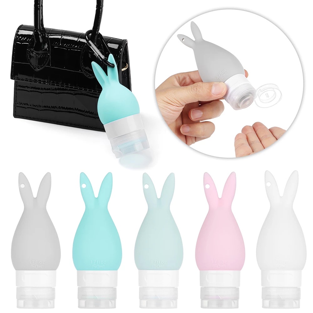 Chai Chiết Mỹ Phẩm Du Lịch Bằng Silicon Hình Hoạt Hình Dễ Thương Dung Tích 30ml / 50ml / 80ml