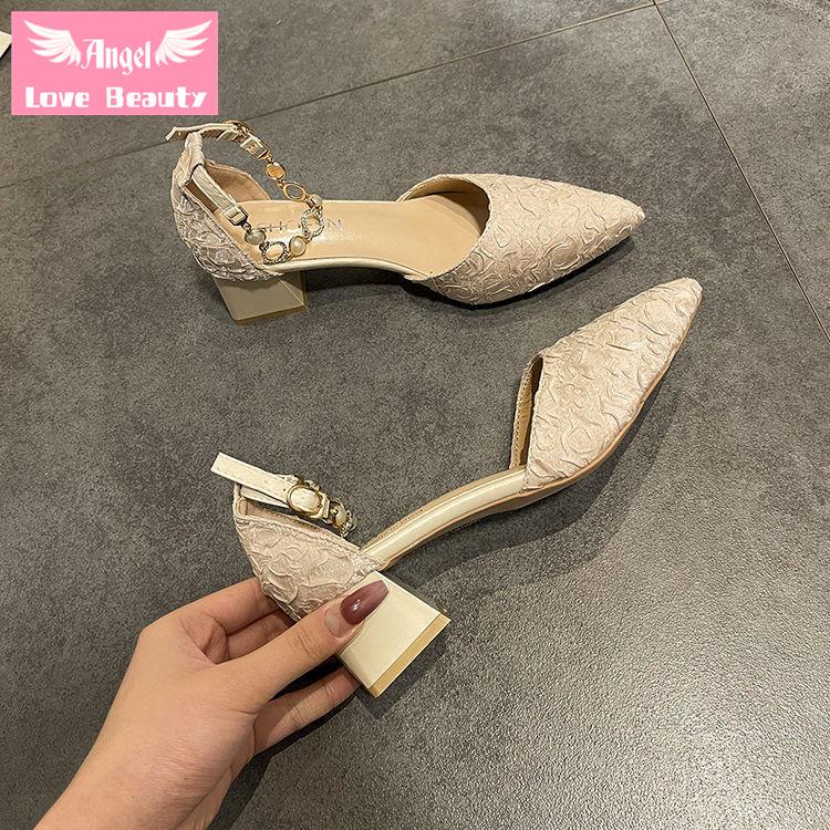 Giày Sandal Cao Gót Thời Trang Xuân Hè Phong Cách Mới 2022 Cho Nữ