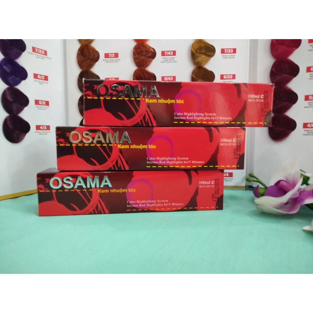 Kem màu nhuộm tóc chuyên nghiệp Osama với hơn 59 mã màu thông dụng - Trường Thọ, TĐ