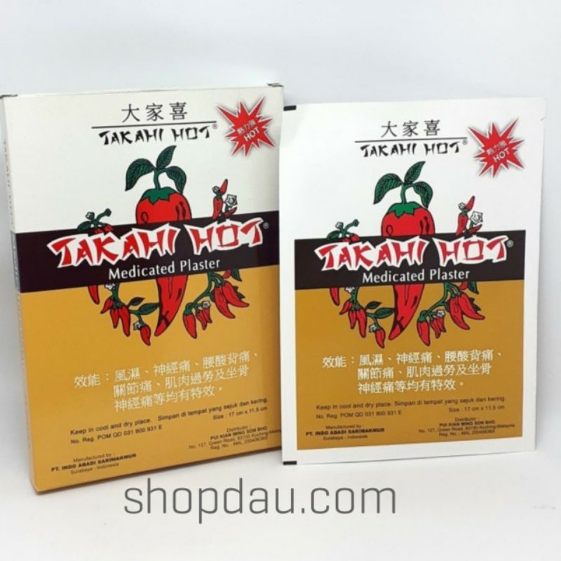Cao dán giảm đau Takahi Hot - chính hãng Indonesia