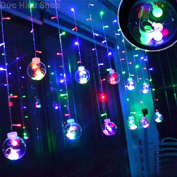 Bộ đèn nháy mành, hình tròn trang trí nhà cửa nhiều màu