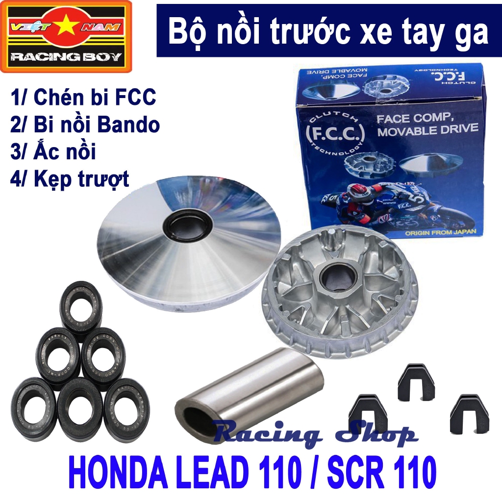 Bộ nồi trước Honda Lead 110, SCR 110 - FCC Japan
