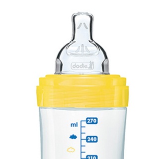 Bình Sữa dodie Hình Tam Giác Núm 3 Tốc Độ 270ml (Thủy Tinh)