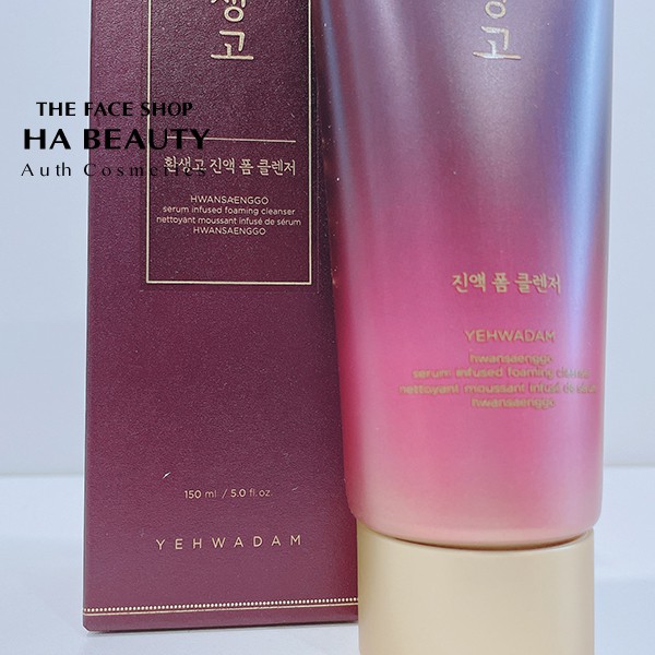 [THE FACE SHOP_Auth] Sữa rửa mặt Chống lão hóa săn chắc da YEHWADAM HWANSAENGGO serum foaming cleanser 150ml TFSN20