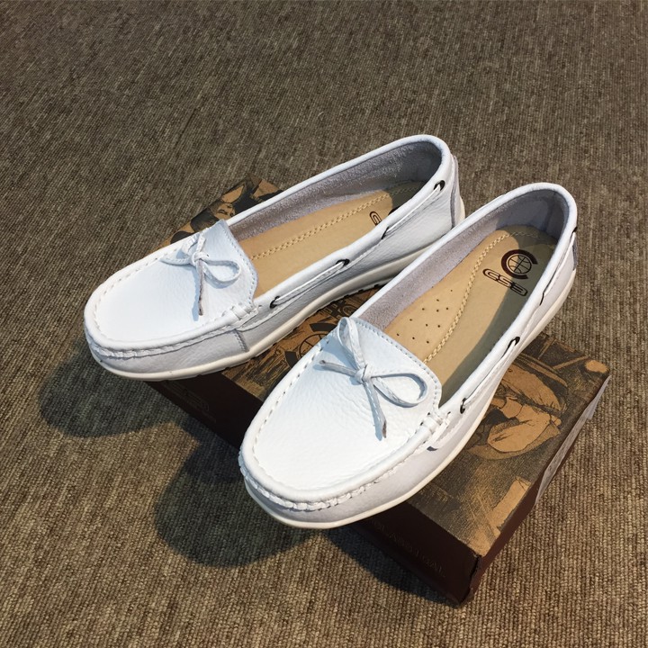 Giày đế bằng moca nữ da bò mềm Thái Lan siêu êm chân chuyên đi bộ chính hãng CSB Shoes LK92-645 Sr7 | BigBuy360 - bigbuy360.vn