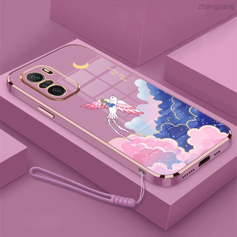 Ốp Điện Thoại Mềm Mạ Điện Kèm Dây Đeo Cho Redmi note 10 note 10 pro note 9 note 9s note 9 pro note 8 note 8 pro note 7