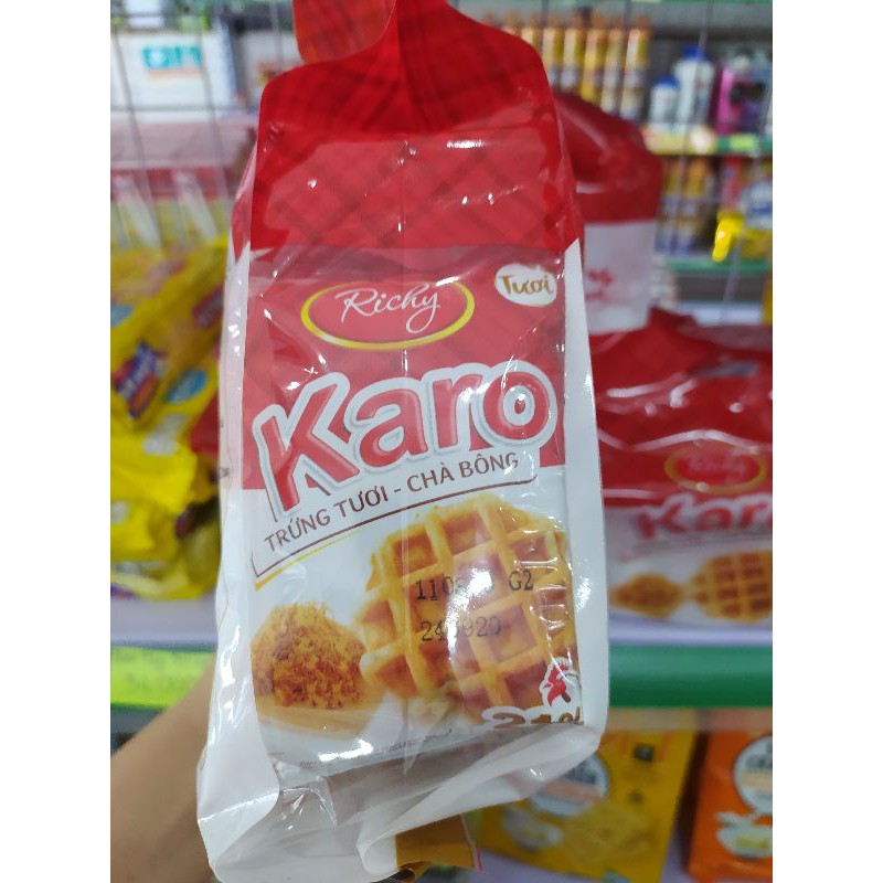 Bánh trứng tươi chà bông Karo 156g (6 gói x26g)