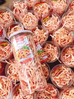 300g mực xé sợi hấp nước cốt dừa siêu ngon