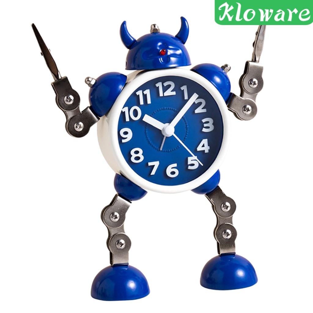 [Kloware] Đồng Hồ Báo Thức Để Bàn Không Gây Tiếng Ồn Hình Robot