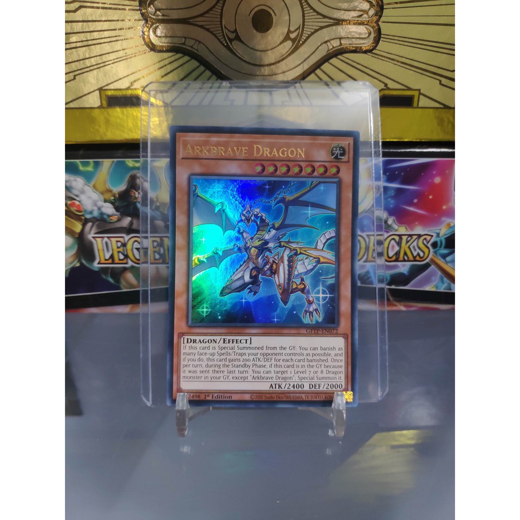 [ Dưa Hấu Yugioh ] Lá bài thẻ bài Arkbrave Dragon - Ultra Rare - Tặng bọc bài nhựa bảo quản