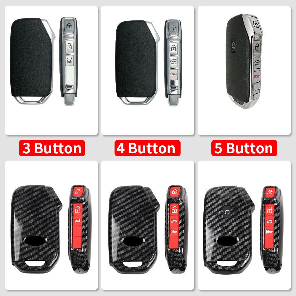 Ốp bọc chìa khóa ô tô Kia Sportage Gt K5 Ceed Cd Sorento Cerato Forte Seltos Telluride Soul 2019 2020 2021 tiện dụng