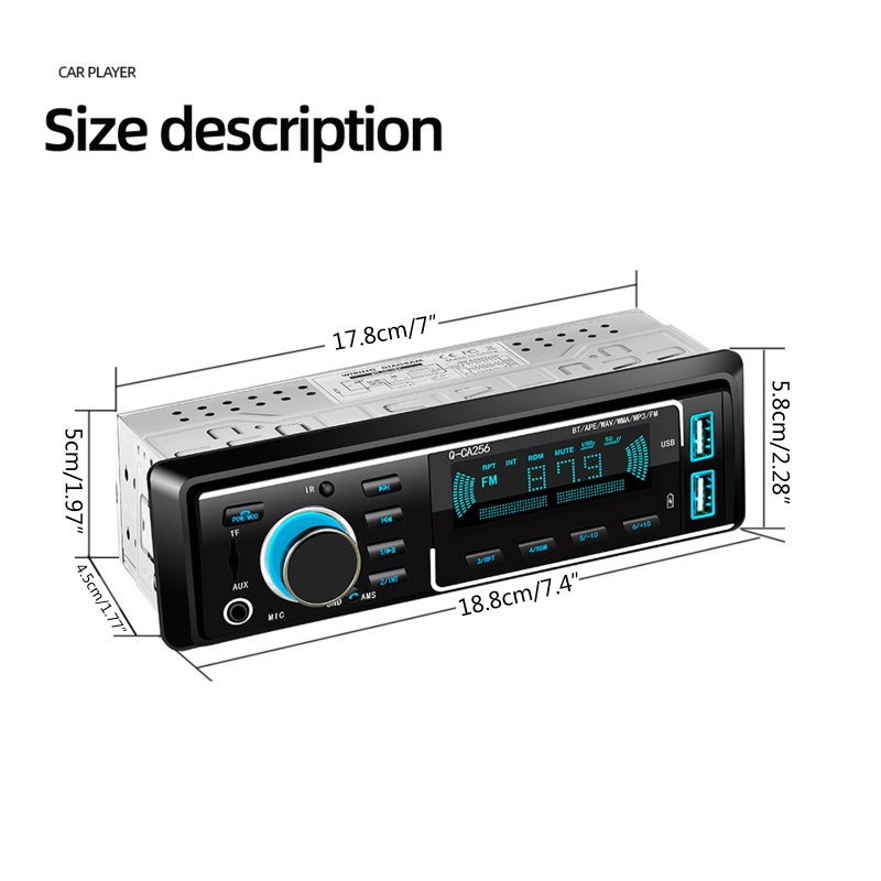 Bộ Sạc Xe Hơi Không Dây Bluetooth Tích Hợp Đài FM Rảnh Tay