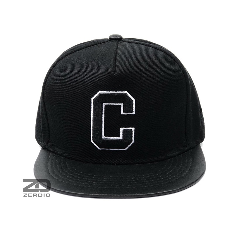 Mũ hiphop nam cao cấp, Nón Snapback chữ C mã SN59 màu đen