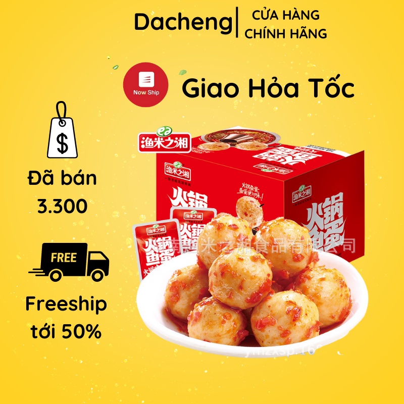 Viên thả lẩu cay tẩm vị ăn liền 1 gói 18g đồ ăn vặt Sài Gòn vừa ngon vừa rẻ | Dacheng Food