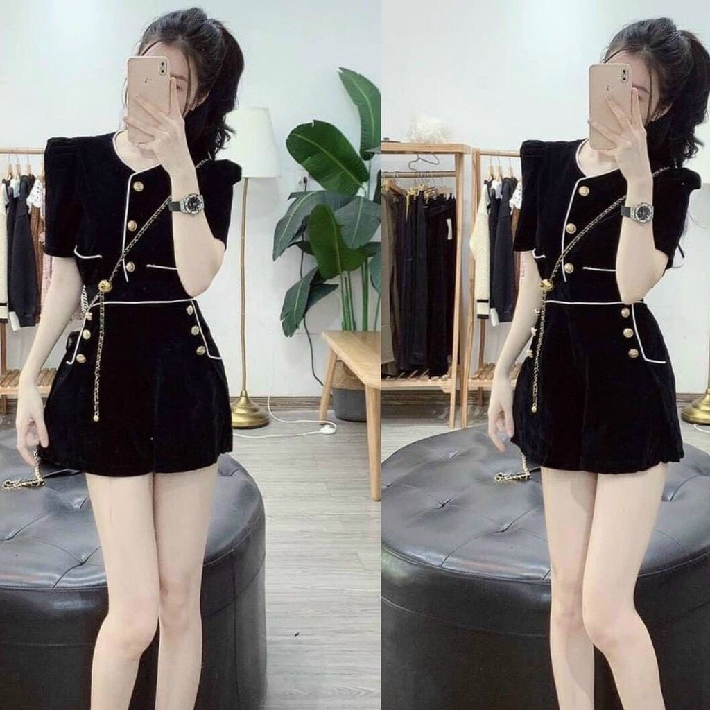 [ HCM ] Mẫu Mới Sét Bộ Viền Né , Chất Vải Umi Dẻo Hàng Nút ,Duyên Dáng Thời Trang Nữ