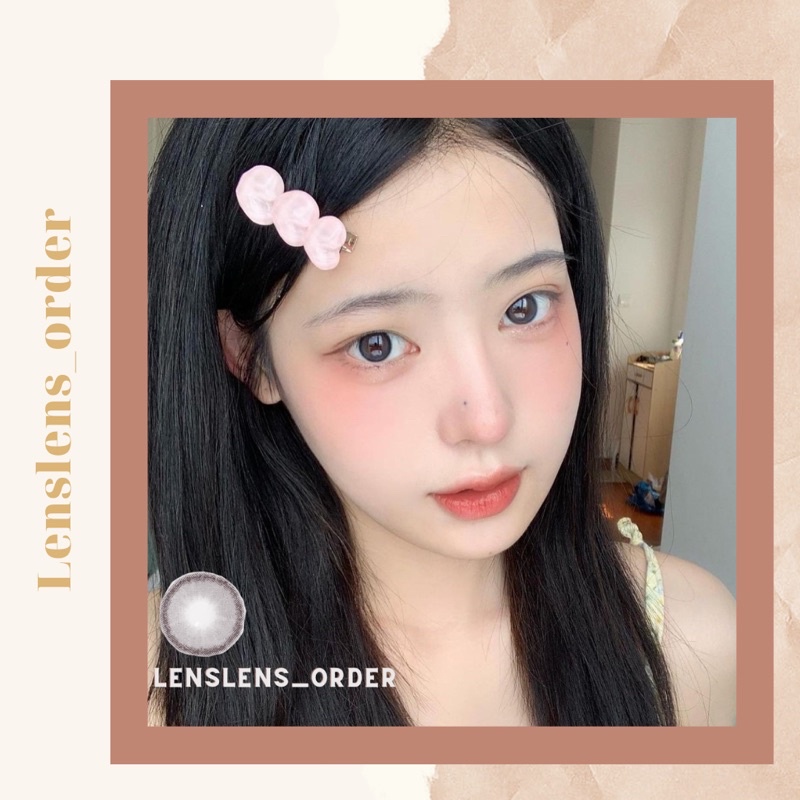 Kính Áp Tròng Lens Mắt Xám Viền Tự Nhiên Đủ Độ Cận [Vui Lòng Đặt 2 Chiếc]