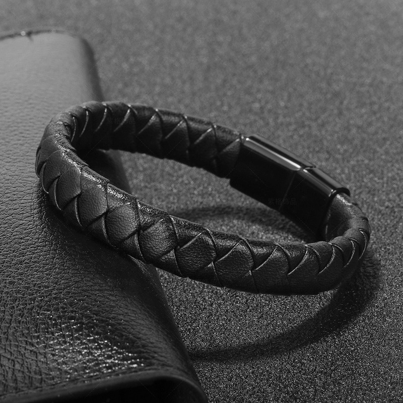 Vòng Tay Da Bện Phong Cách Vintage Cho Nam