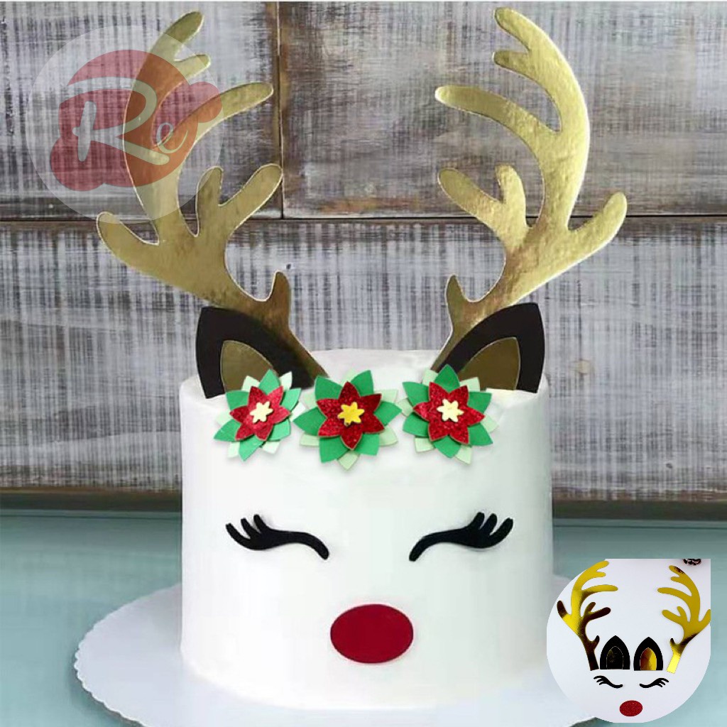 [SIÊU RẺ❤️] – SCG Sừng tuần lộc 2 - Trang trí bánh sinh nhật bánh kem