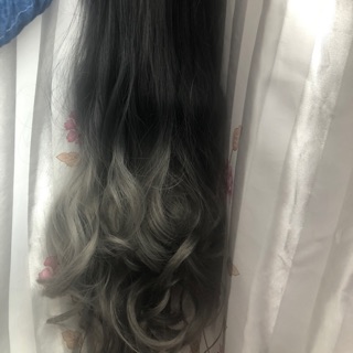 Kẹp tóc ombre xám khói