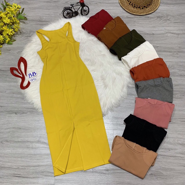 Đầm thun ôm body form dài qua gối | BigBuy360 - bigbuy360.vn