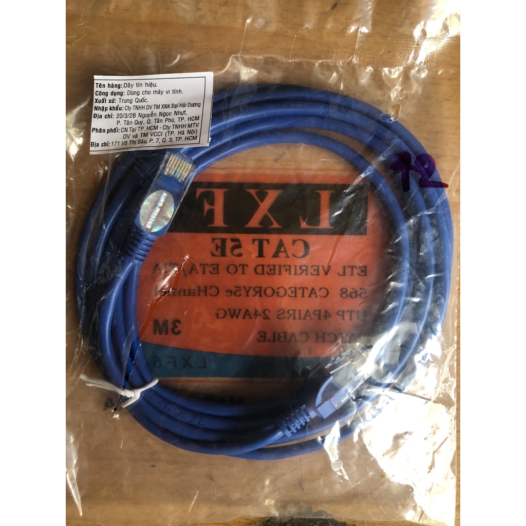 Dây LAN kết nối máy tính với modem