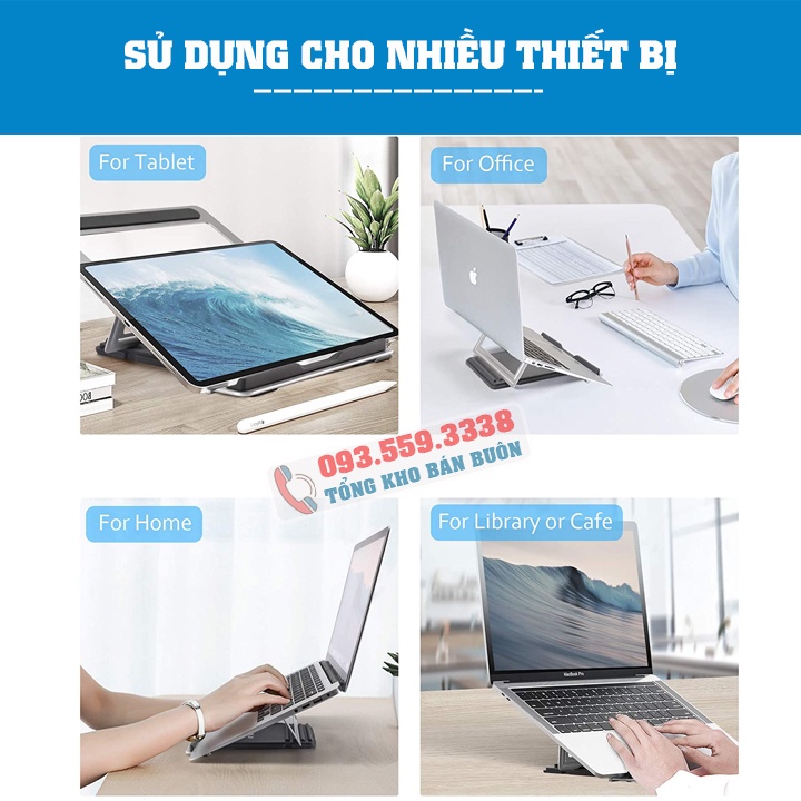 Giá đỡ Laptop / Macbook T8 10 - 16 Inch - Kệ Đỡ Laptop - Ipad - Máy Tính Bảng - Hợp Kim Nhôm - Tản Nhiệt Tốt