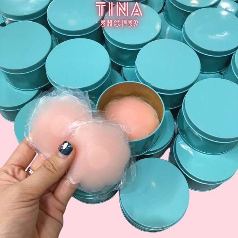 Miếng dán ngực silicon dán ti Hộp 5 cặp sử dụng nhiều lần 0122