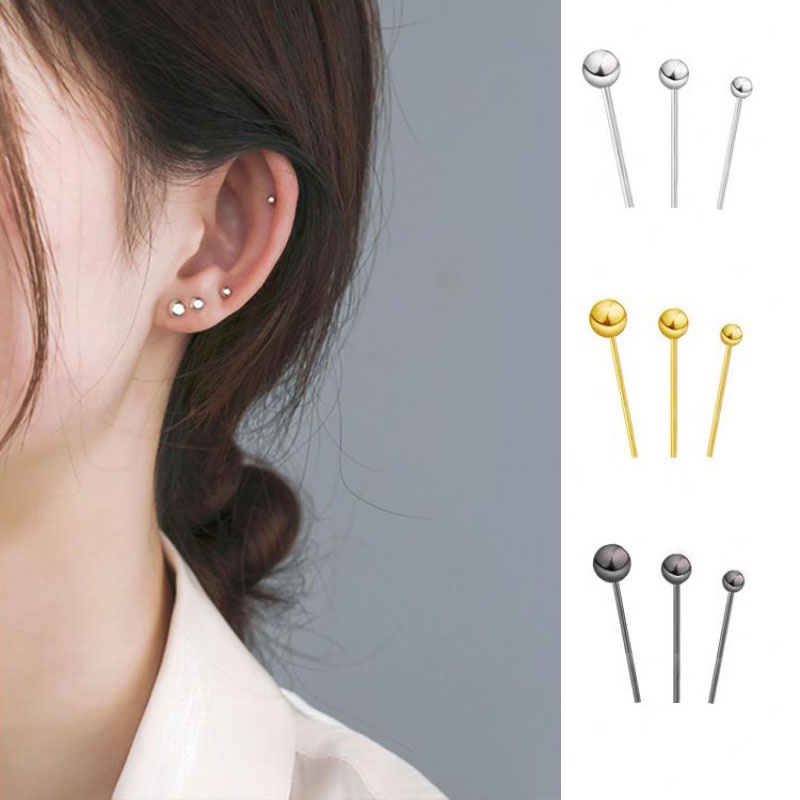 Bông tai mạ bạc 925 thiết kế kiểu dáng đơn giản thời trang cho nữ