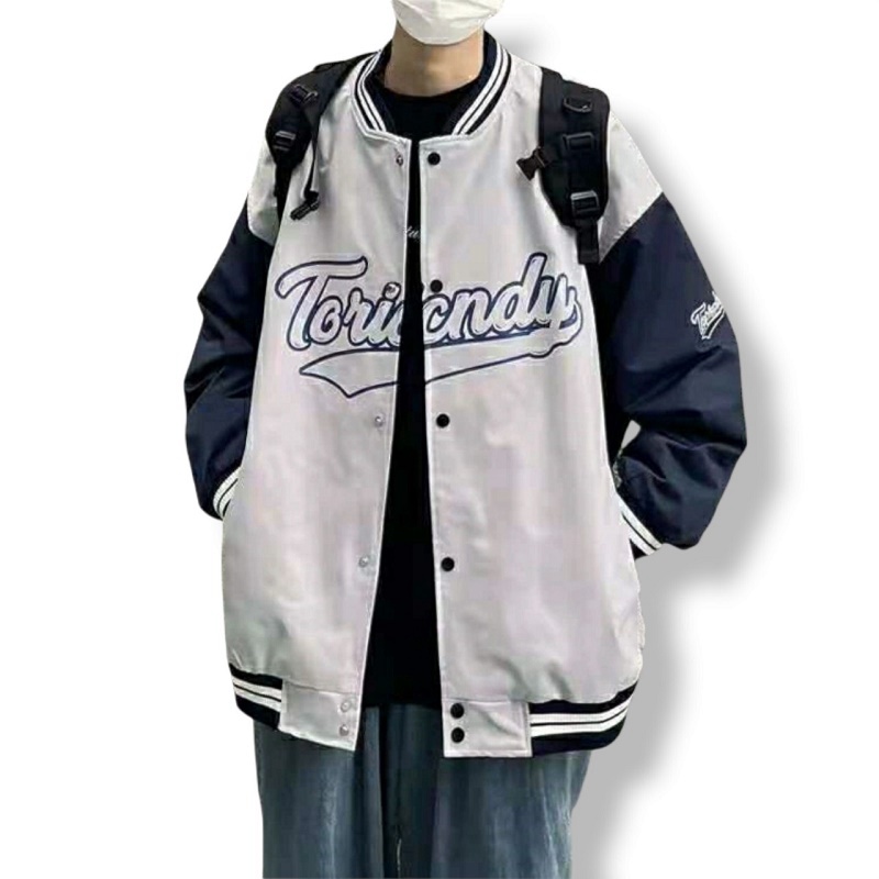 Áo Khoác Dù Bomber Unisex Phối Tay Cúc Bấm - ĐĂNG QUANG FASHION