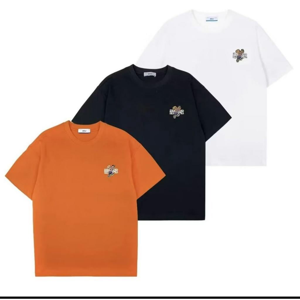 Áo Thun Cotton Ngắn Tay Cổ Tròn In Hoạt Hình 3 Màu Thời Trang Mùa Hè Trẻ Trung Dành Cho Nam M-5XL