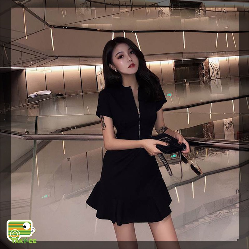 Váy Đầm Đuôi Cá, Váy Nữ Khóa Ngực Hàng Quảng Châu Hot Hit