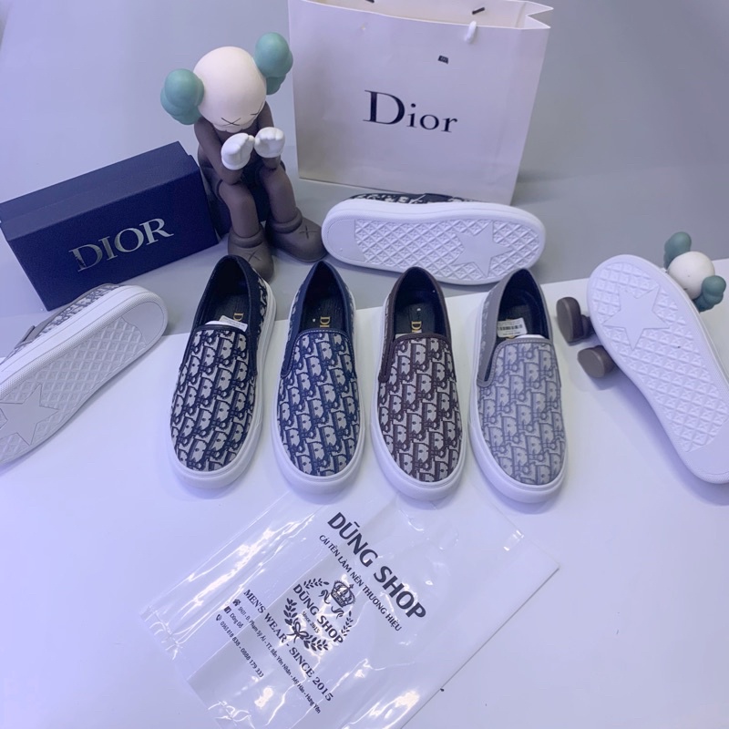 Giầy slipon DIOR vân dệt cực đỉnh - Giày sneaker nam cực chất