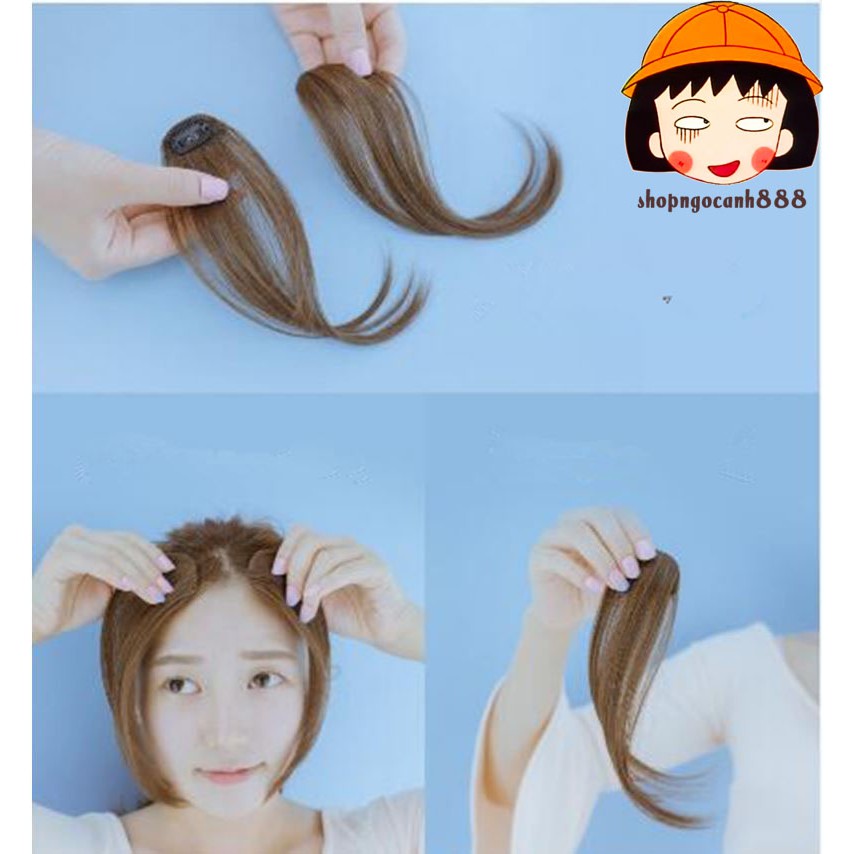 Tóc giả kẹp mái dài thẳng tự nhiên ❤️ tóc giả nữ hàn quốc