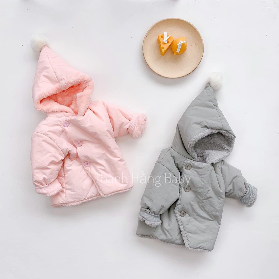 Áo Khoác Phao Lót Lông Cực Ấm Cho Bé Trai Bé Gái Thanh Hằng Baby Từ 5 - 15 Kg